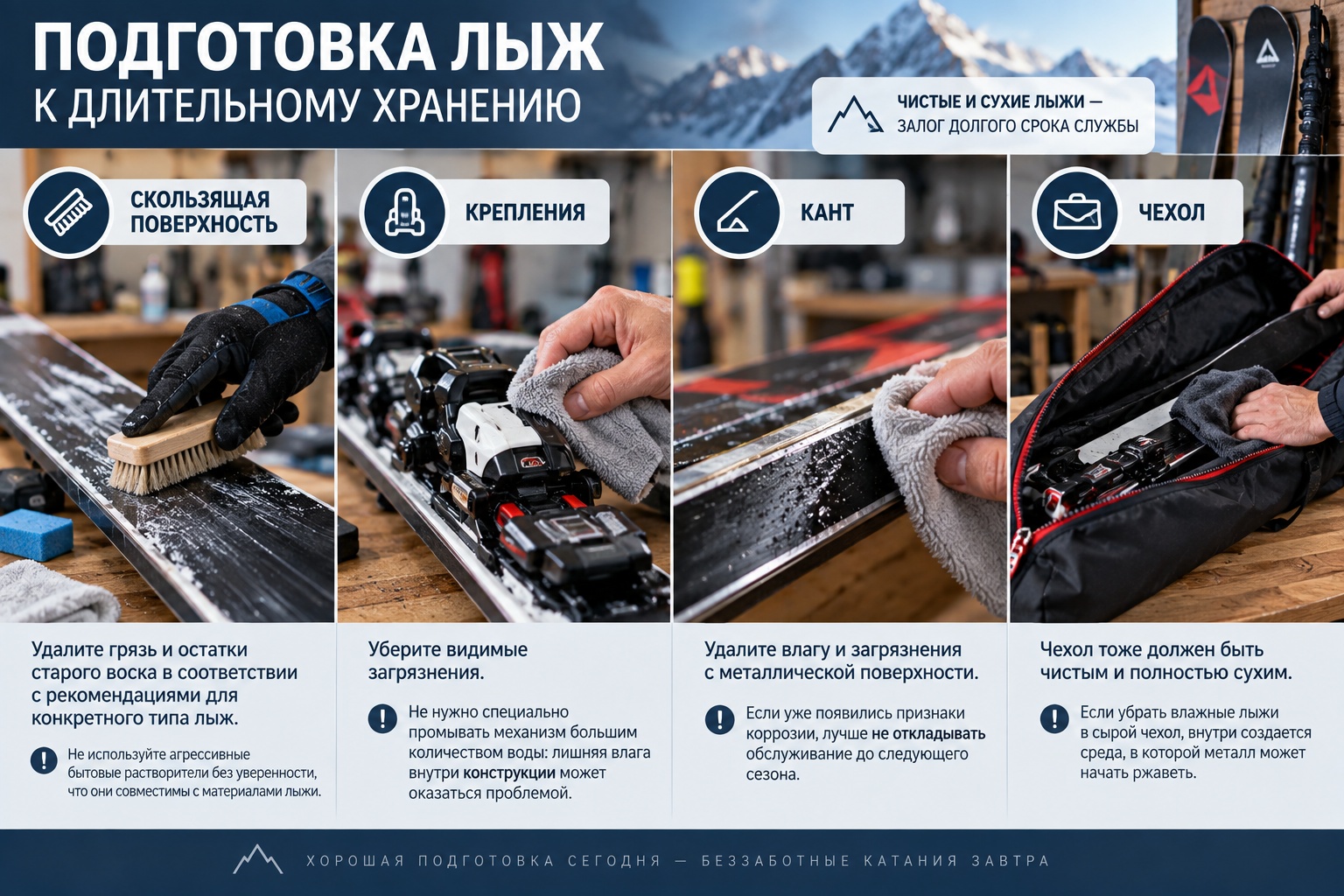 Как правильно хранить лыжи